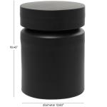Black Metal Round Drum Accent Table