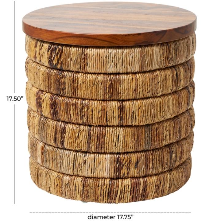 Handmade Seagrass Round Accent Table