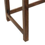 Brown Wood Carved Floral Nesting Tables, Set of 2