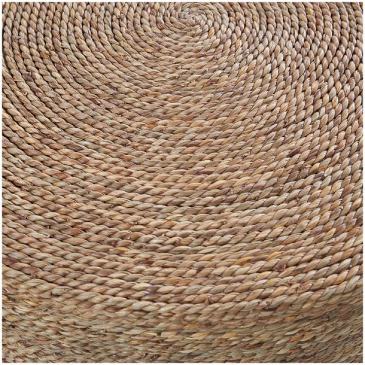 Black Wood Wrapped Rope Accent Tables, Set of 2