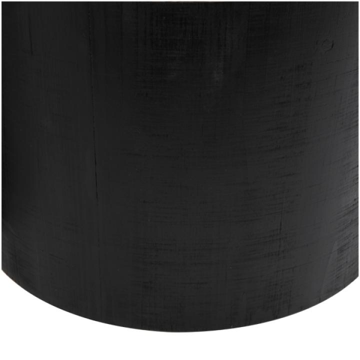 Black Wood Wrapped Rope Accent Tables, Set of 2