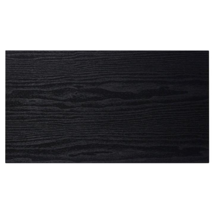 Dark Brown Metal C-Shaped Accent Table