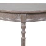 Whitewashed Wood Half Moon Console Table