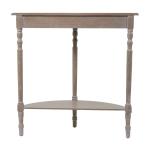 Whitewashed Wood Half Moon Console Table