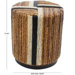 Natural Banana Leaf Wrapped Accent Table