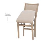 Beige Keira Folding Dining Chairs, Set of 2