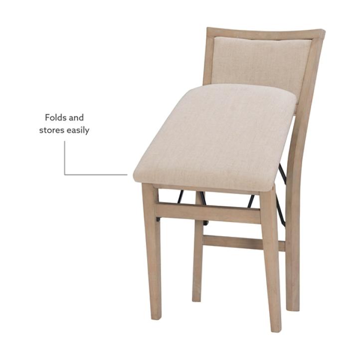 Beige Keira Folding Dining Chairs, Set of 2