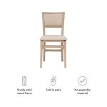 Beige Keira Folding Dining Chairs, Set of 2
