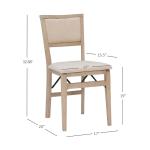 Beige Keira Folding Dining Chairs, Set of 2