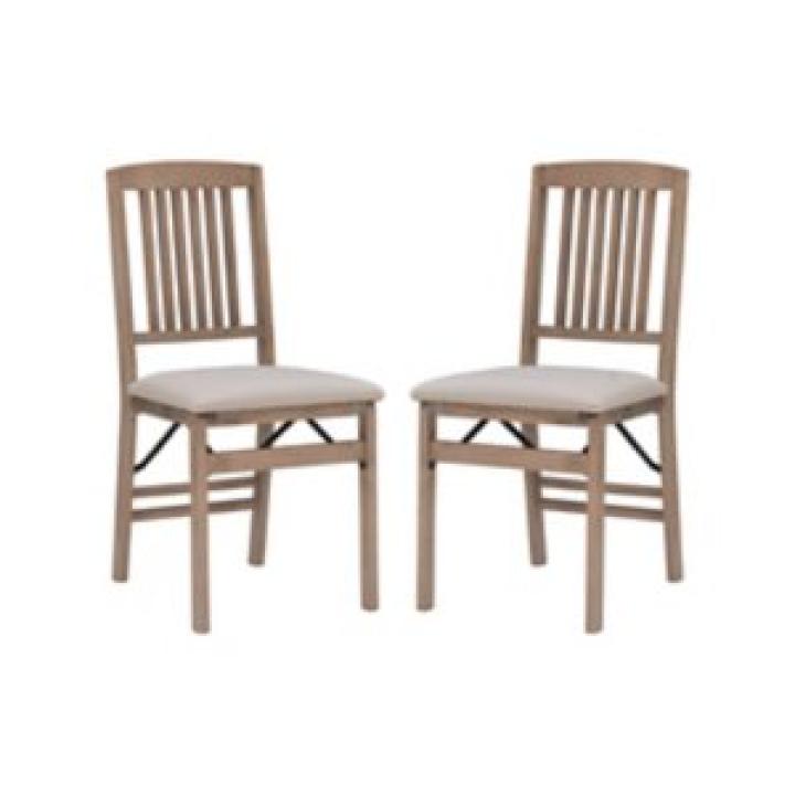 Beige Triena Folding Dining Chairs, Set of 2
