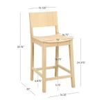 Natural Wood Devin Counter Stools, Set of 2