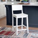 White Wood Devin Counter Stools, Set of 2