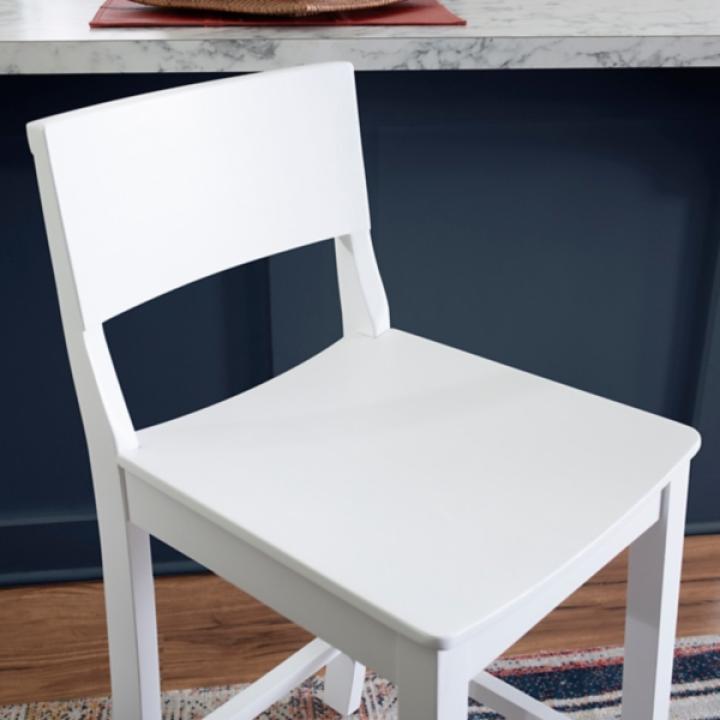 White Wood Devin Counter Stools, Set of 2