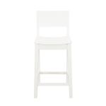 White Wood Devin Counter Stools, Set of 2