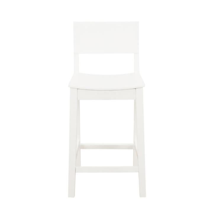 White Wood Devin Counter Stools, Set of 2