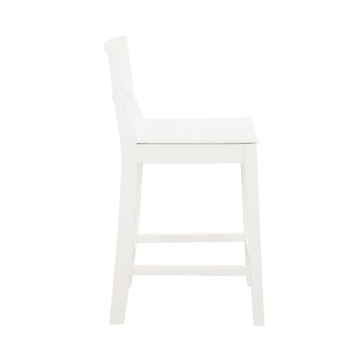 White Wood Devin Counter Stools, Set of 2