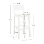 White Wood Devin Bar Stools, Set of 2