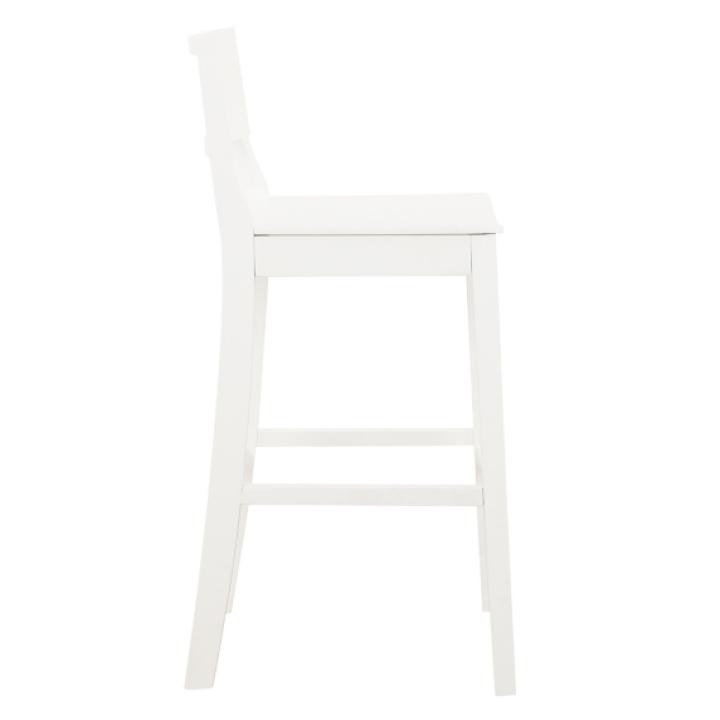 White Wood Devin Bar Stools, Set of 2