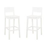 White Wood Devin Bar Stools, Set of 2