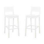 White Wood Devin Bar Stools, Set of 2