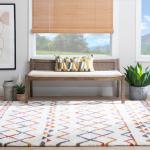 Rustic Wood Rattan Bench