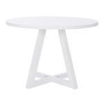 White Round Criss-Cross Base Dining Table