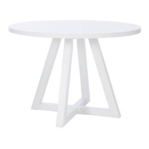White Round Criss-Cross Base Dining Table