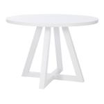 White Round Criss-Cross Base Dining Table