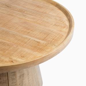 Round Natural Wood Hughes Coffee Table