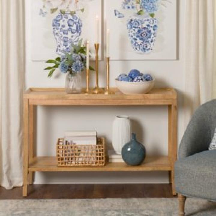 Natural Wood Hughes Console Table