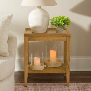 Natural Wood Hughes Side Table