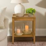 Natural Wood Hughes Side Table