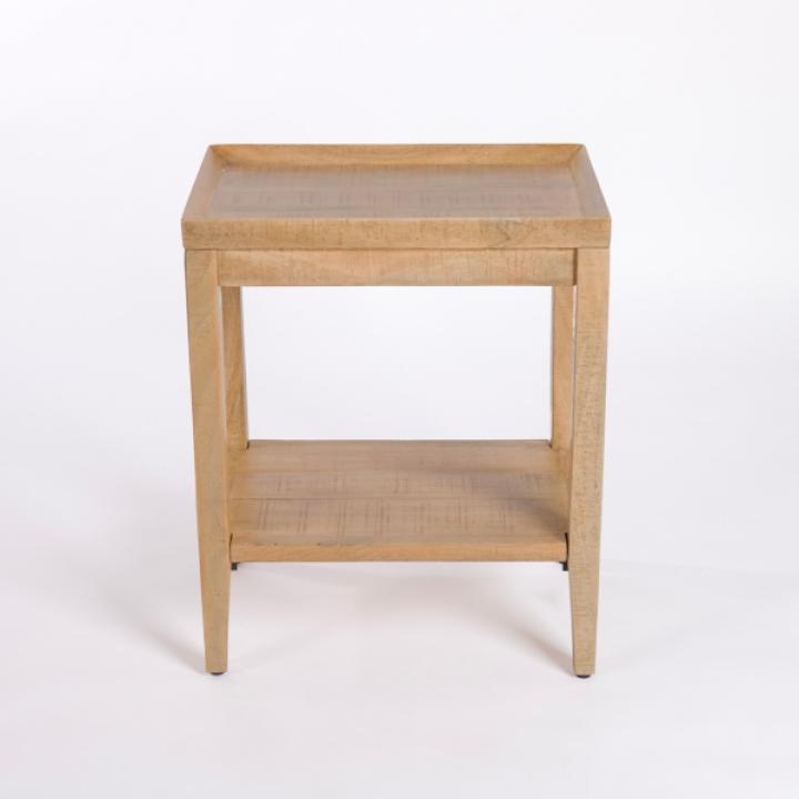 Natural Wood Hughes Side Table