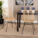 Natural Rattan Manhattan Dining Chairs, Set of 2