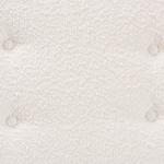 Mid-Century Modern White Boucle Angled Bench