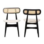 Black Mid-Century Modern Dining Chairs, Set of 2