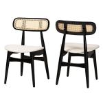 Black Mid-Century Modern Dining Chairs, Set of 2