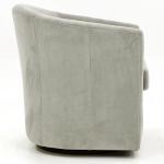Light Gray Swivel Barrel Accent Chair