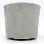 Light Gray Swivel Barrel Accent Chair