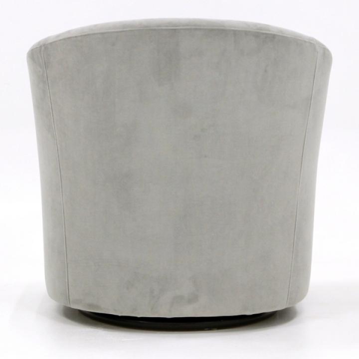 Light Gray Swivel Barrel Accent Chair