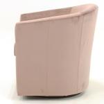 Light Pink Swivel Barrel Accent Chair