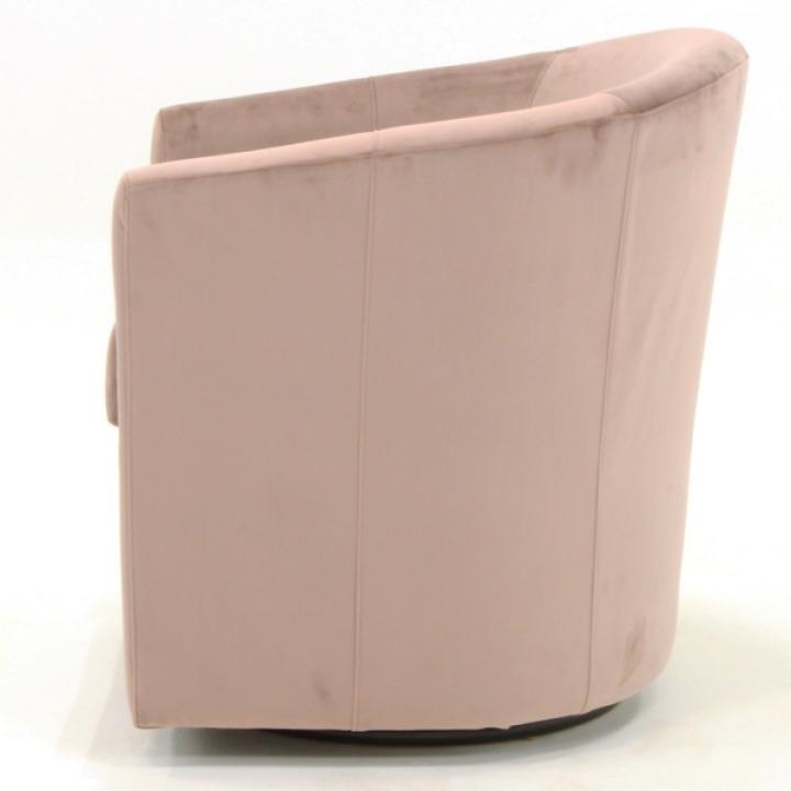 Light Pink Swivel Barrel Accent Chair