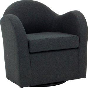 Max Gray Swivel Club Accent Chair
