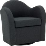 Max Gray Swivel Club Accent Chair