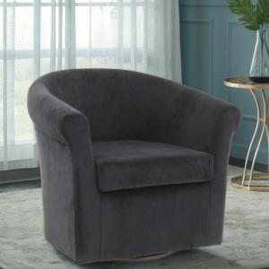 Black Marley Swivel Accent Chair