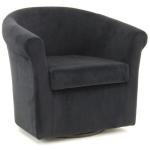 Black Marley Swivel Accent Chair
