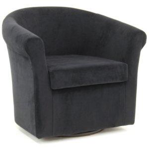 Black Marley Swivel Accent Chair