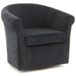 Black Marley Swivel Accent Chair