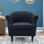 Navy Blue Rounded Accent Chair