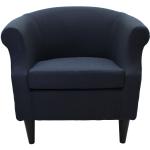 Navy Blue Rounded Accent Chair